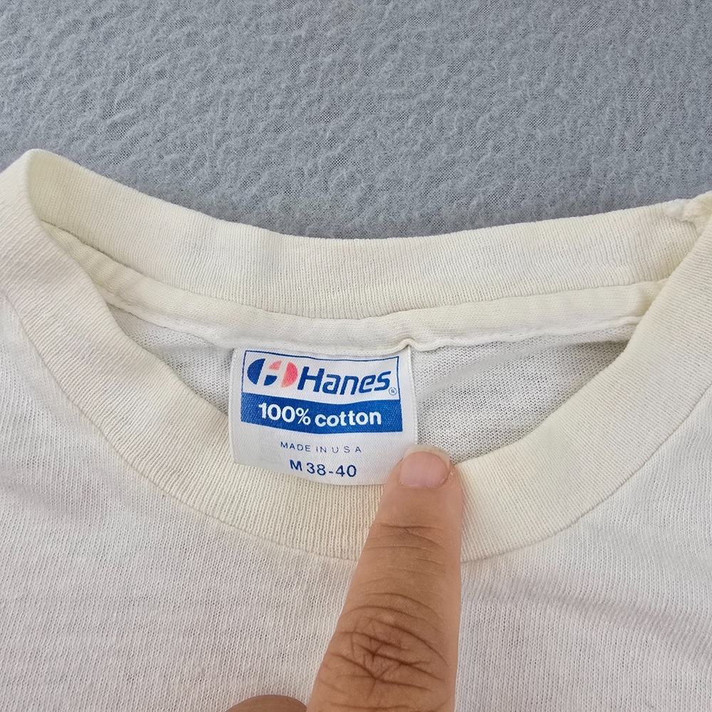 Vintage STAINS Woodstock 1969 Festival T-Shirt Hanes Single Stitch Medium USA - Picture 4 of 7